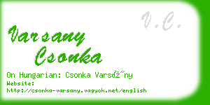 varsany csonka business card